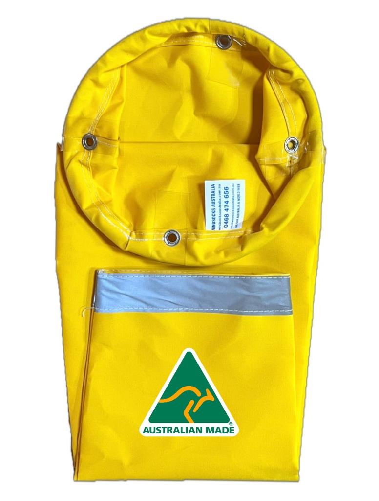 Industrial & Commercial Extra Heavy Duty Sunbrella Yellow Windsock 900x250x150mm