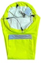 Industrial High Visibility Neon Yellow Windsock 2400x600x300mm with Extra Heavy Duty Bridle Harness