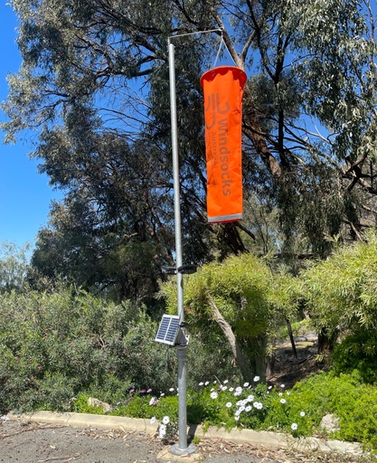 [WSA-5000-F7M2-ASSEMBLY] 5000mm Base Mounted Windsock Assembly