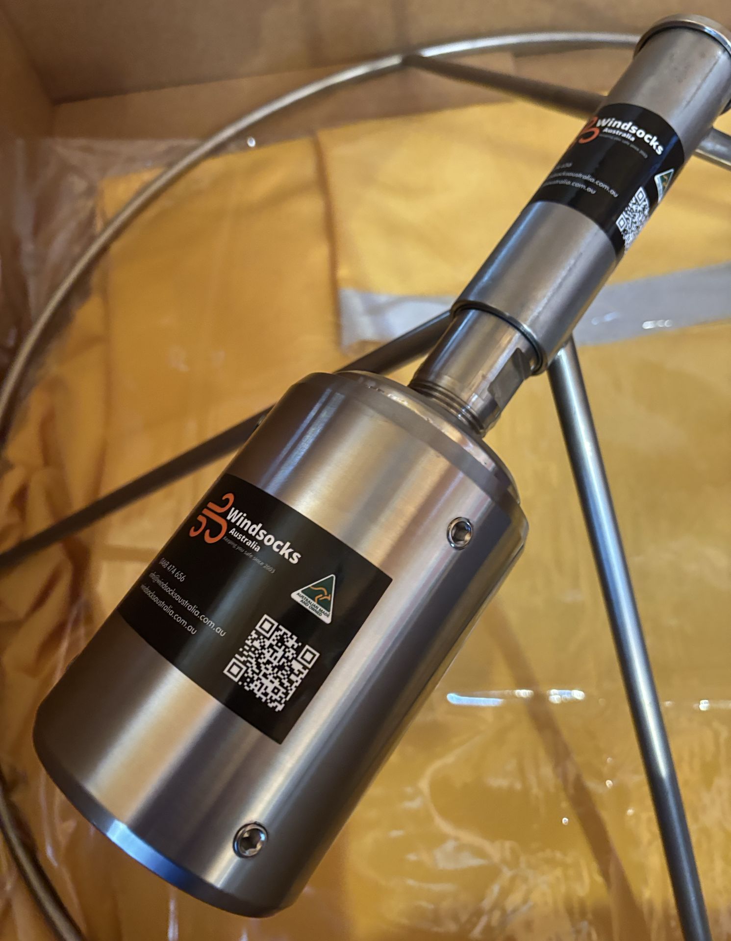 Windsocks Australia - stainless steel frame detail