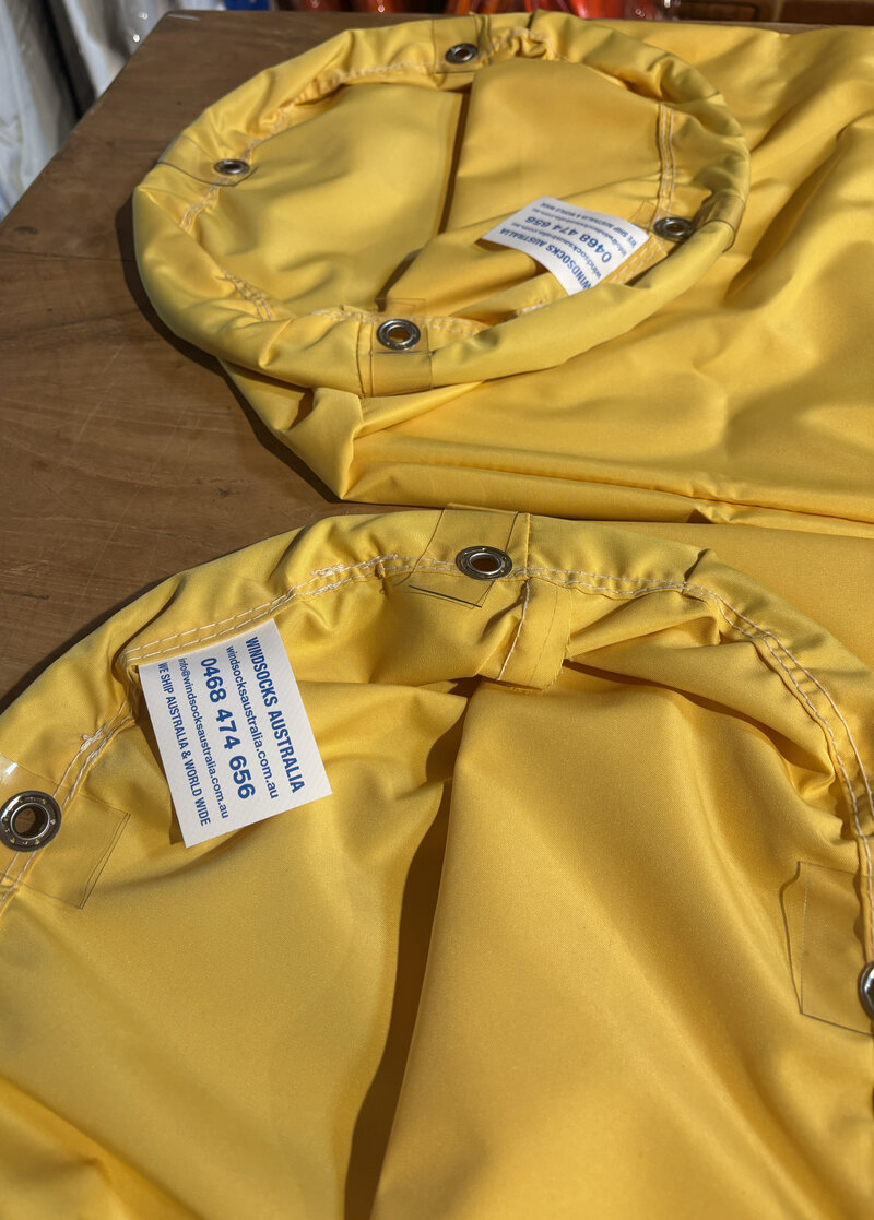 Windsocks final inspection before packing — quality assurance