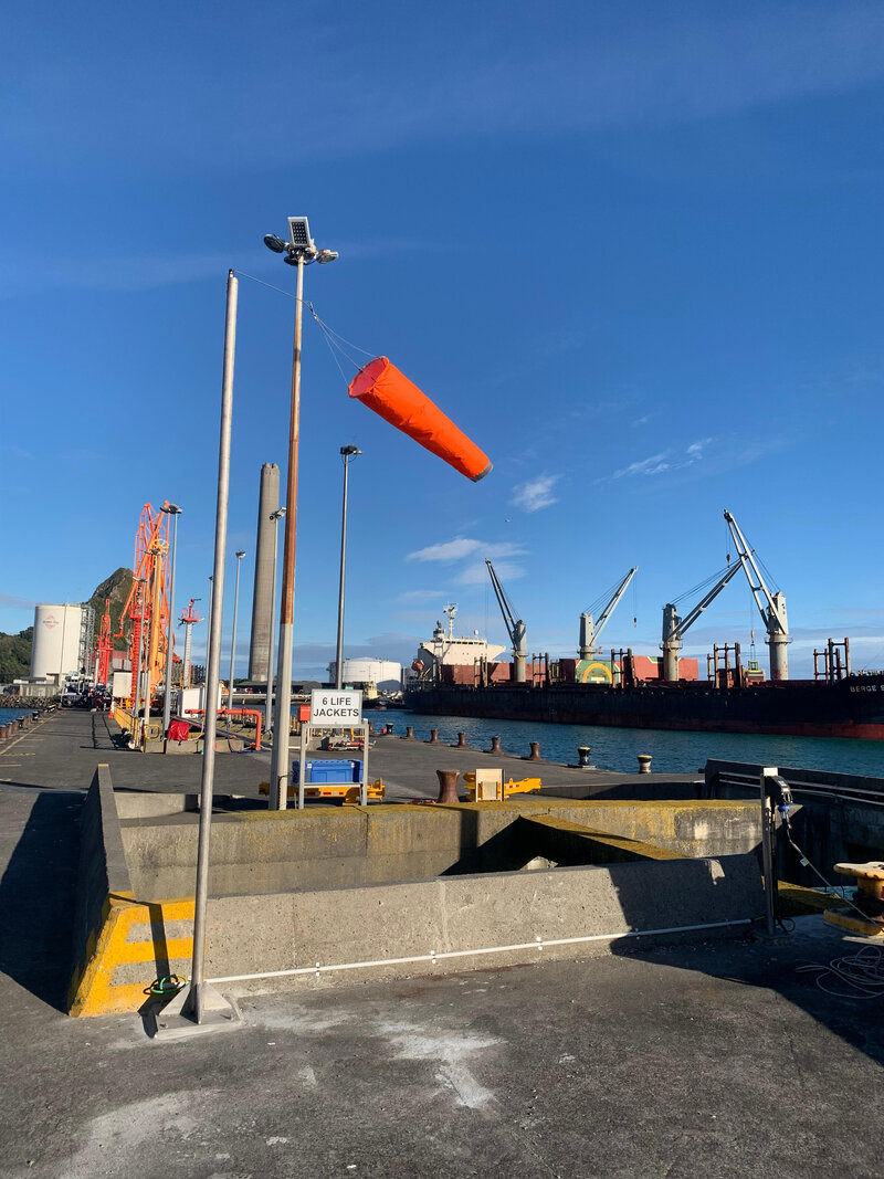 Port Tarakohe New Zealand Windsock — wind regions application