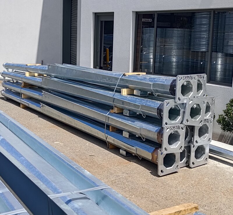 6m heavy duty poles and Windsock frame assembly