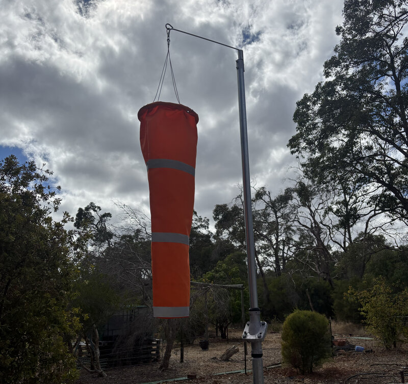 Windsock at Port Brisbane for water and marine operations