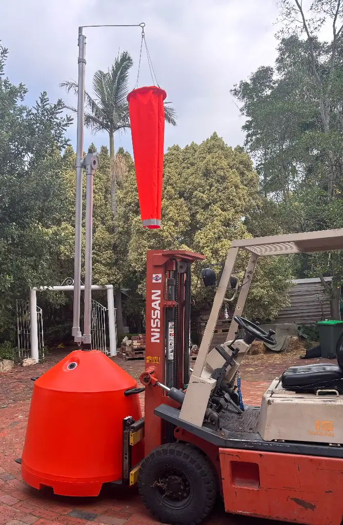 Mobile Windsock on Forklift.webp