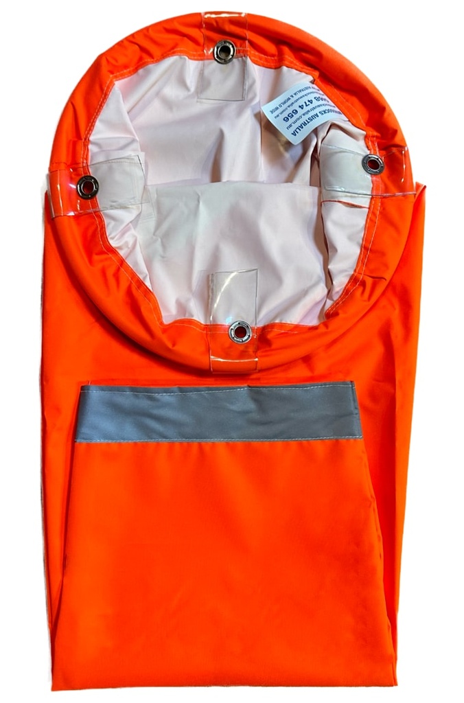 Industrial High Visibility Neon Orange Windsock 2400x600x300mm