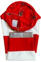 Industrial & Commercial Heavy Duty Red & White Striped Windsock 900x300x150mm with Bridle Harness