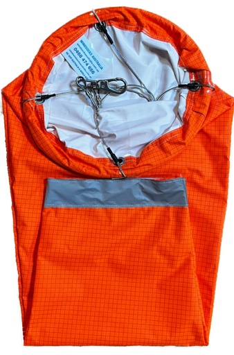 Oil & Gas Anti-Static Neon Orange Windsock 900x300x150mm with Bridle Harness
