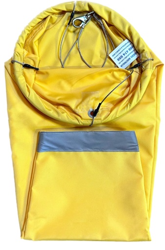 [WS-002-WLT-YEL-WBH] Industrial & Commercial Heavy Duty Yellow Windsock 1200x350x175mm with Bridle Harness