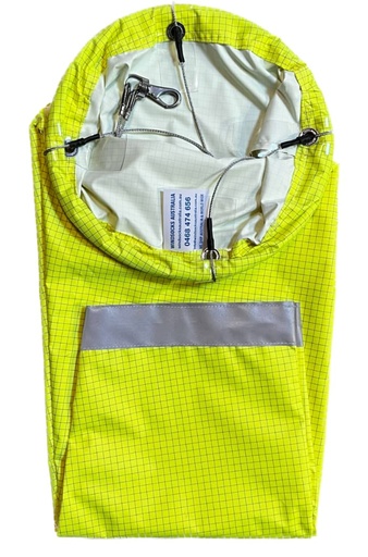 [WS-003-ANTI-NY-WBH] Oil & Gas Anti-Static Neon Yellow Windsock 1500x350x175mm with Bridle Harness