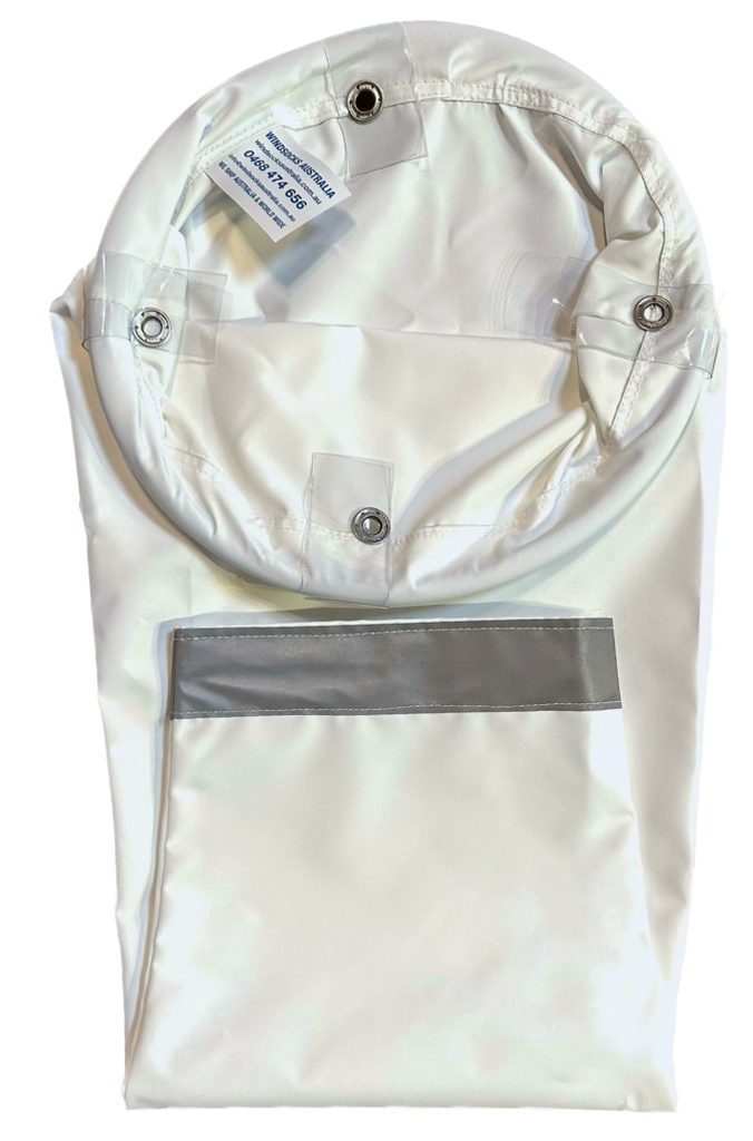 Industrial & Commercial Heavy Duty White Windsock 2400x600x300mm