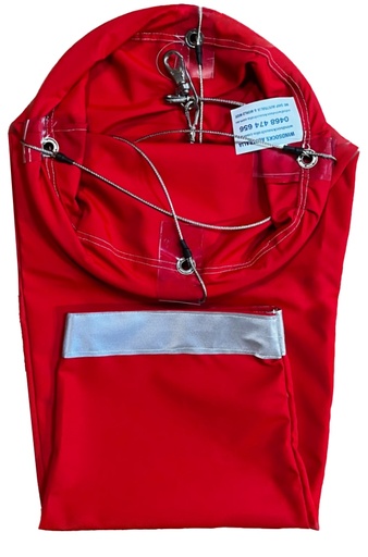 [WS-001-WLT-RED-WBH] Industrial & Commercial Heavy Duty Red Windsock 900x300x150mm with Bridle Harness
