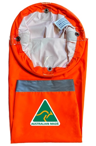 [WS-001-P300D-NO] Industrial High Visibility Neon Orange Windsock 900x300x150mm