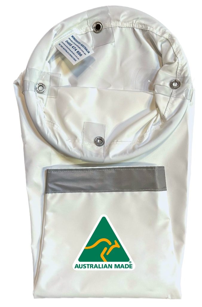 Industrial & Commercial Heavy Duty White Windsock 900x300x150mm